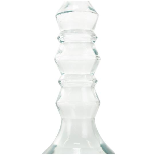 Clear Recycled Glass Candle Holder Set